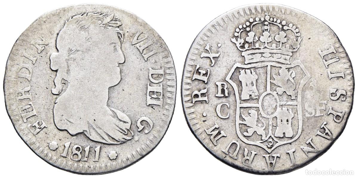 Monedas de Espa&ntilde;a: *** RARO 1 REAL DE FERNANDO VII. 1811. SF CATALU&Ntilde;A (TARRAGONA O MALLORCA). BUSTO LAUREADO ***