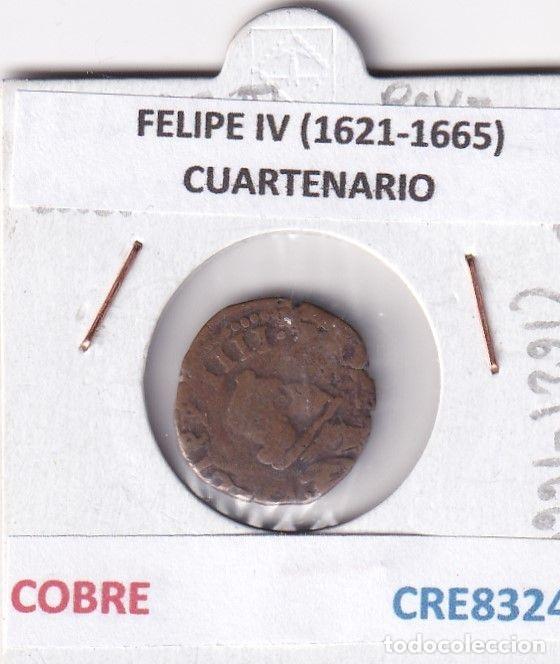Monedas de Espa&ntilde;a: CRE8324 MONEDA ESPA&Ntilde;A FELIPE IV (1621-1665) CUARTENARIO