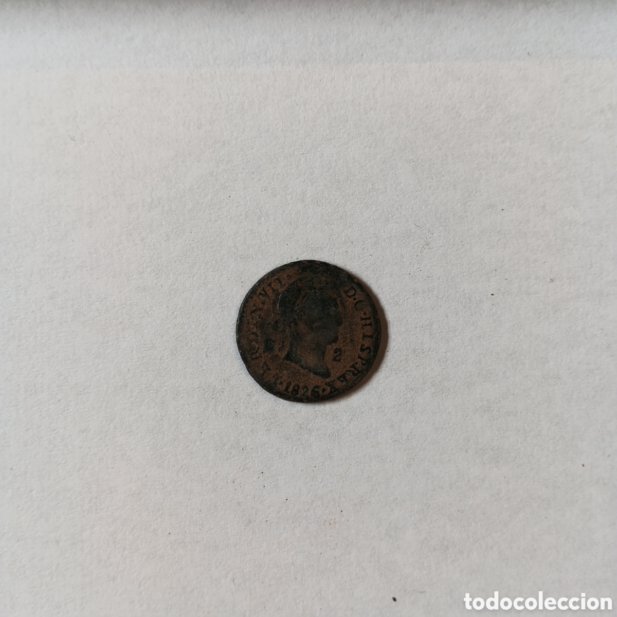 Monedas de Espa&ntilde;a: MONEDA COBRE 1826 2 MARAVED&Iacute;S FERNANDO VII