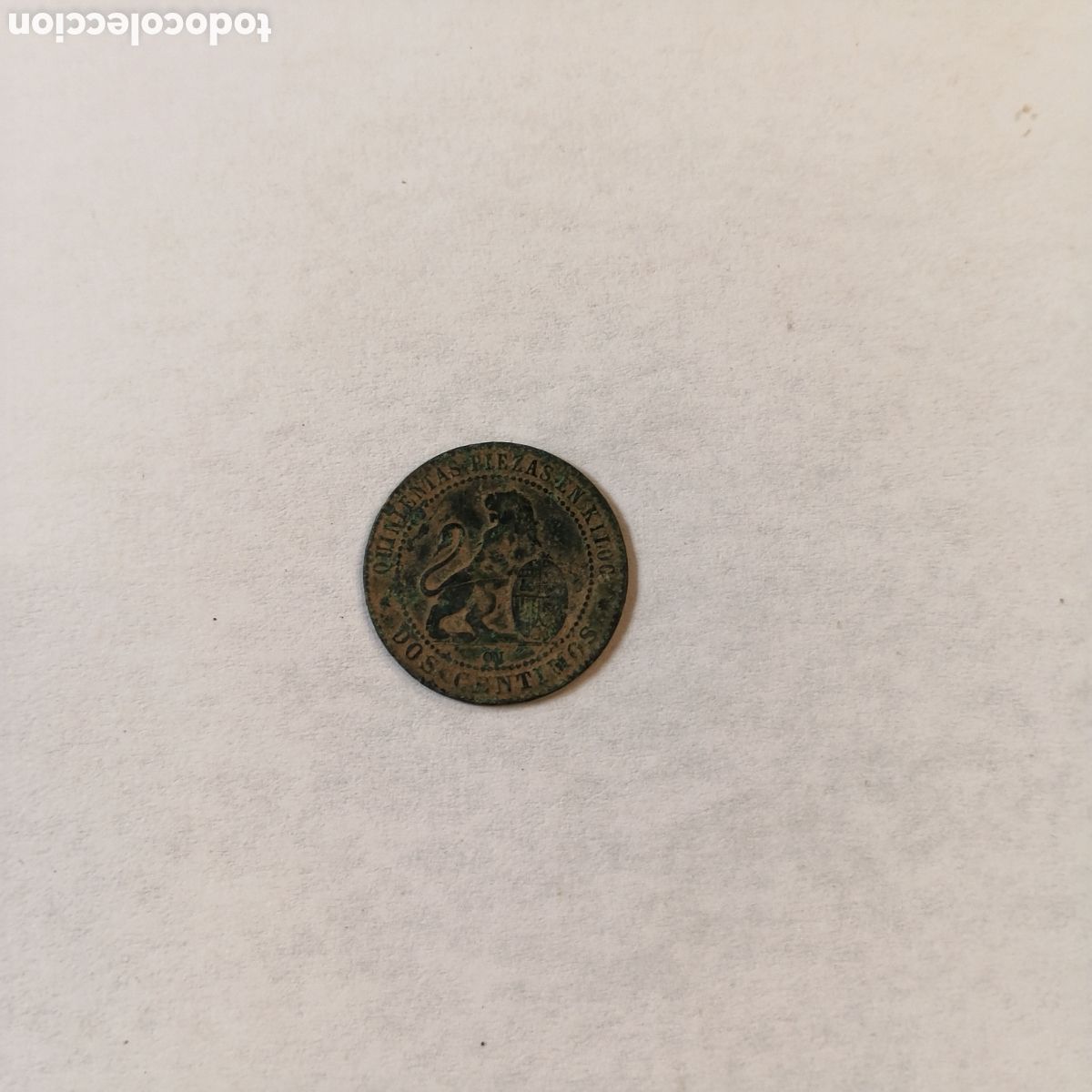 Monedas de Espa&ntilde;a: MONEDA 2 C&Eacute;NTIMOS DE PESETA 1870 GOBIERNO PROVISIONAL