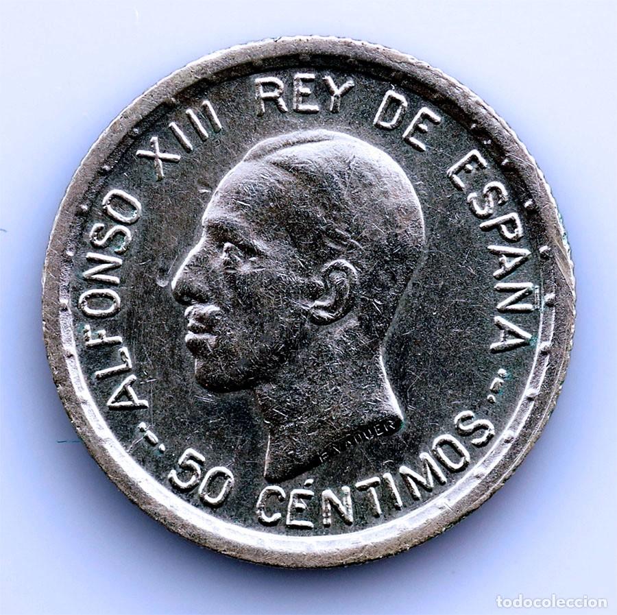 Monedas de Espa&ntilde;a: Spain-Alfonso XIII. 50 centimos 1926. Madrid. MBC+/VF+. Plata 2,5 g.