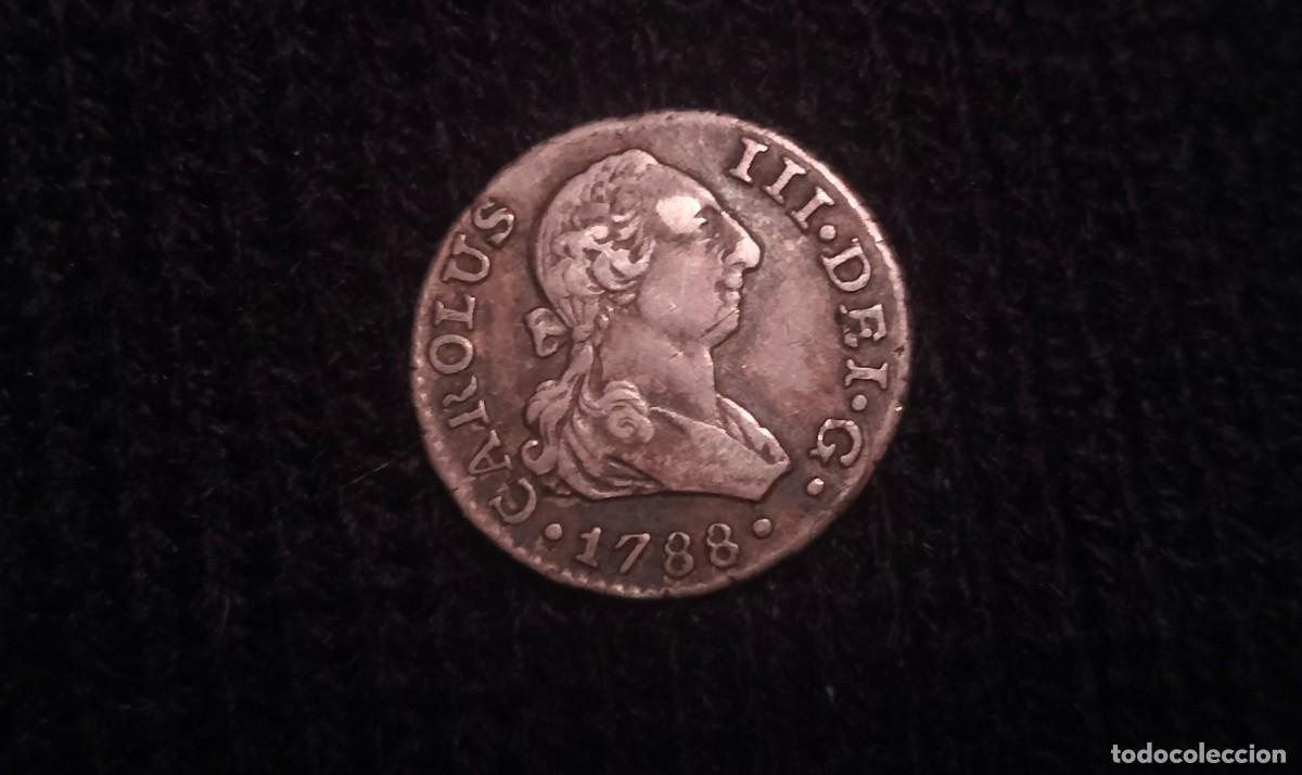 Monedas de Espa&ntilde;a: Carlos III 1/2 medio real 1788 Sevilla
