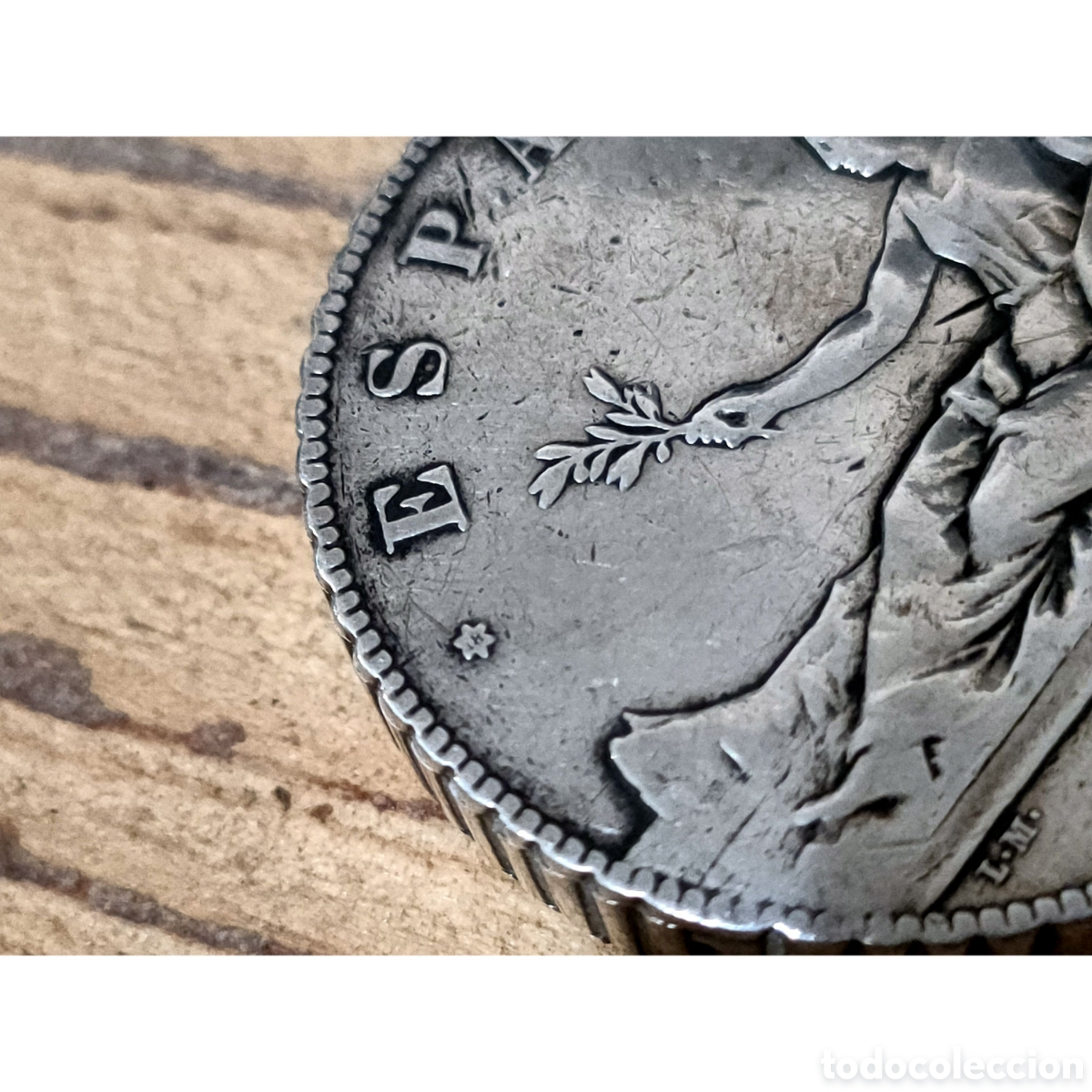 Monedas de Espa&ntilde;a: Mechero de plata 5 Pesetas 1870 - Foto 5