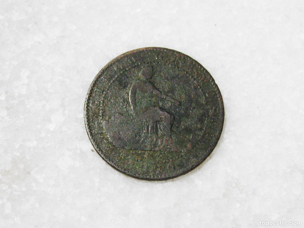 Monedas de Espa&ntilde;a: MONEDA DE CINCO C&Eacute;NTIMOS 5 DEL GOBIERNO PROVISIONAL. 1870.