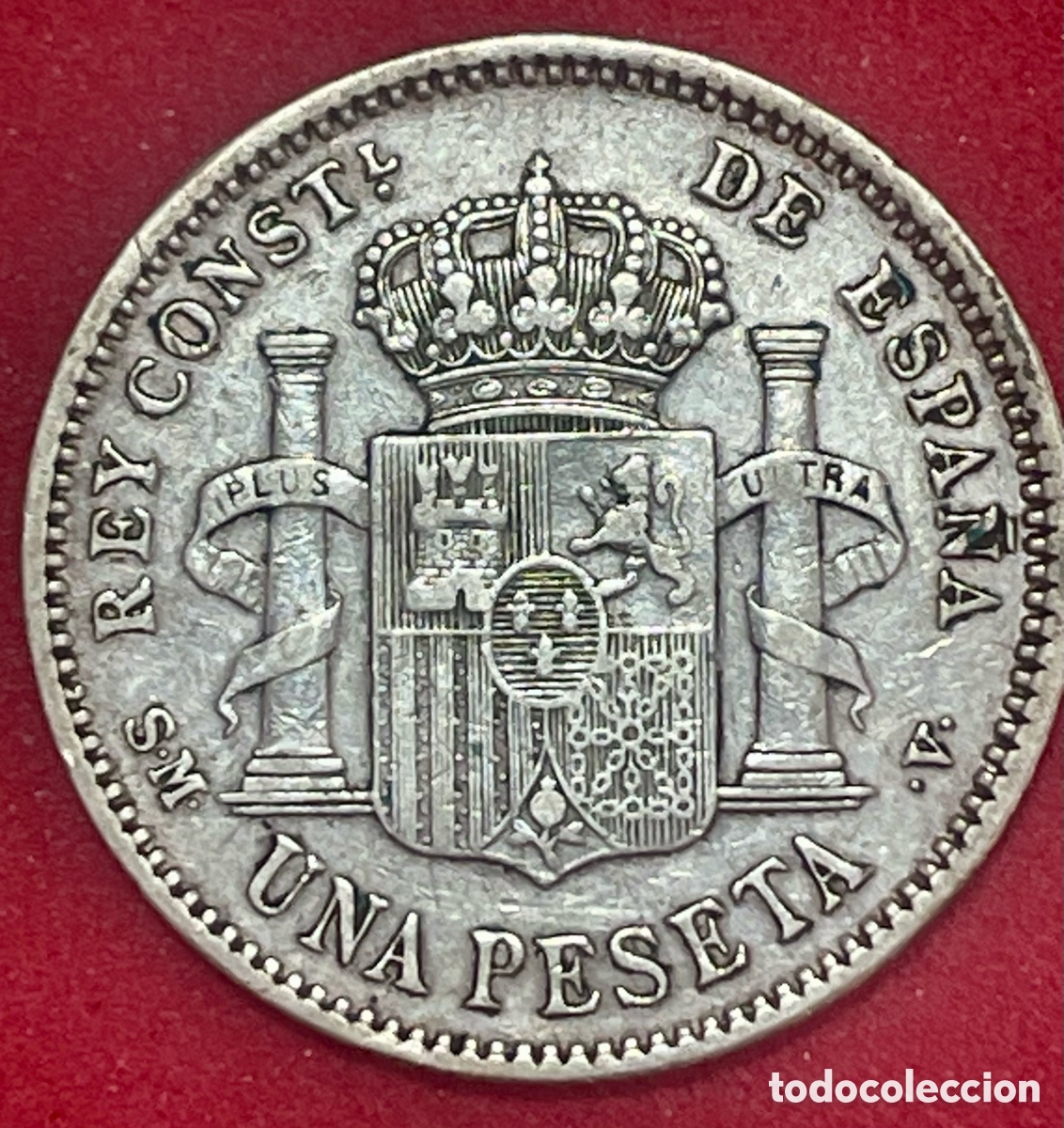 Moedas de Espanha: EXTRAORDINARIA MONEDA 1 peseta 1905*19*05 ESTRELLAS PERFECTAS