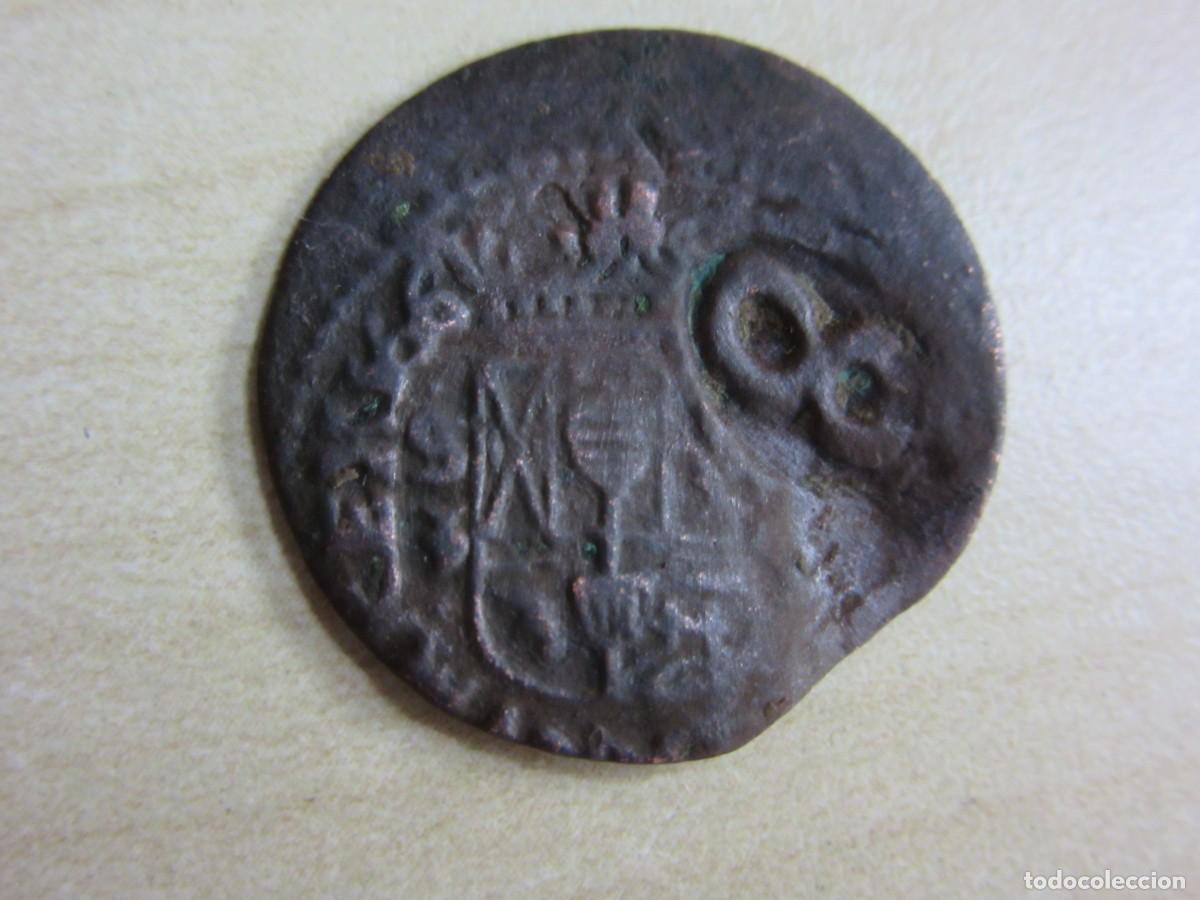 Monedas de Espa&ntilde;a: Curiosa moneda de 8 maraved&iacute;s falsa de &eacute;poca emitida en Sevilla fechada 1661 y resellada con 8