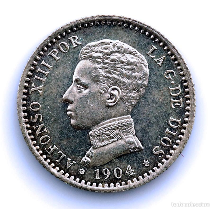 Monedas de Espa&ntilde;a: SC-&rdquo;OREJA RAYADA&rdquo; Alfonso XIII. 50 Centimos. 190*1-0 Madrid EBC+/XF+ Plata 2,5 g
