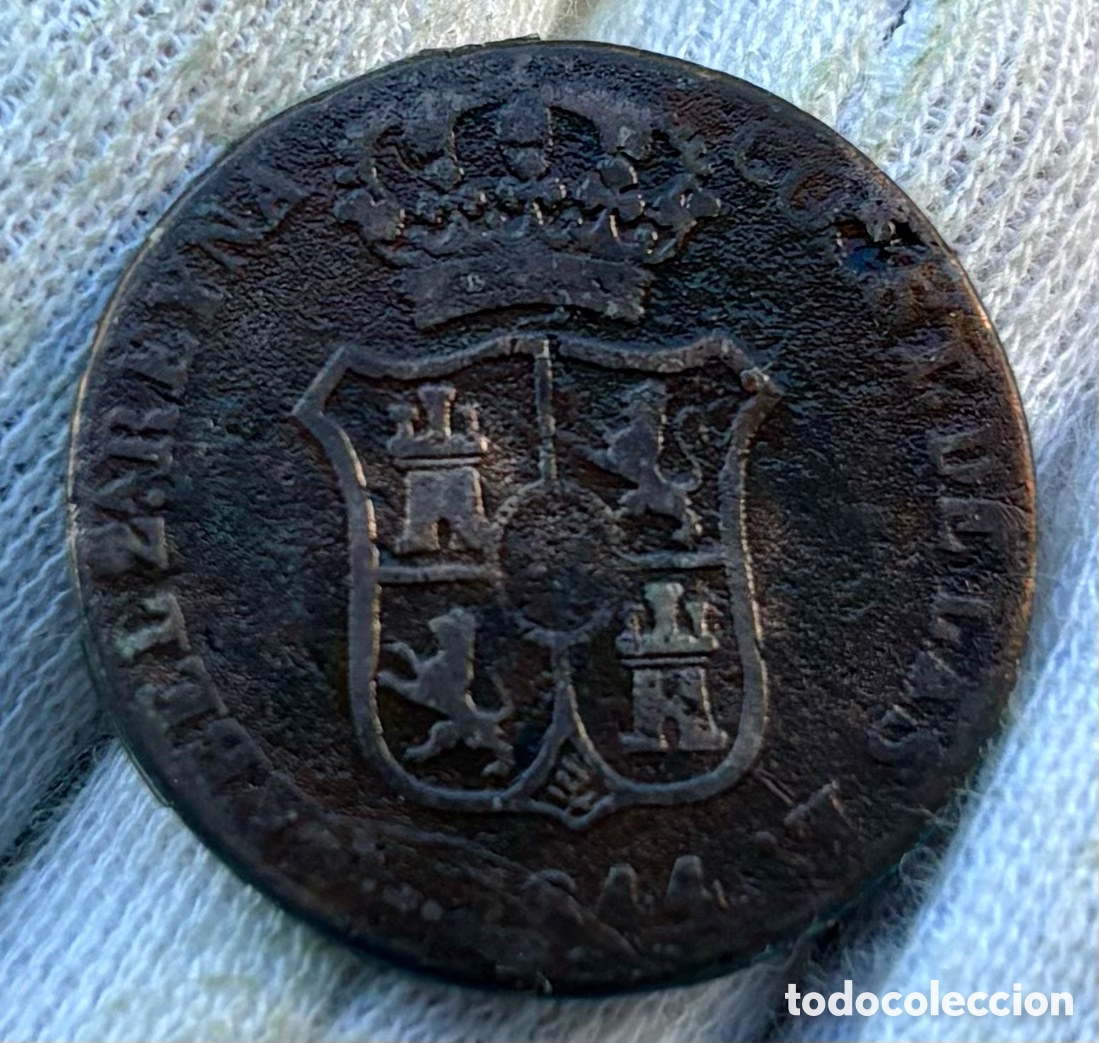 Monedas de Espa&ntilde;a: Moneda 3 Cuartos 1844 Catalu&ntilde;a. Isabel II