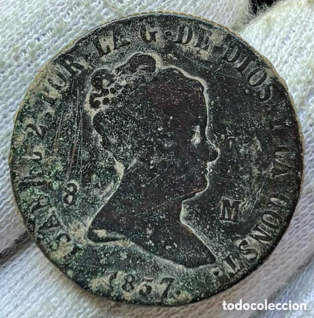M&uuml;nzen von Spanien: Moneda 8 Maravedis 1837 Jubia. Isabel II