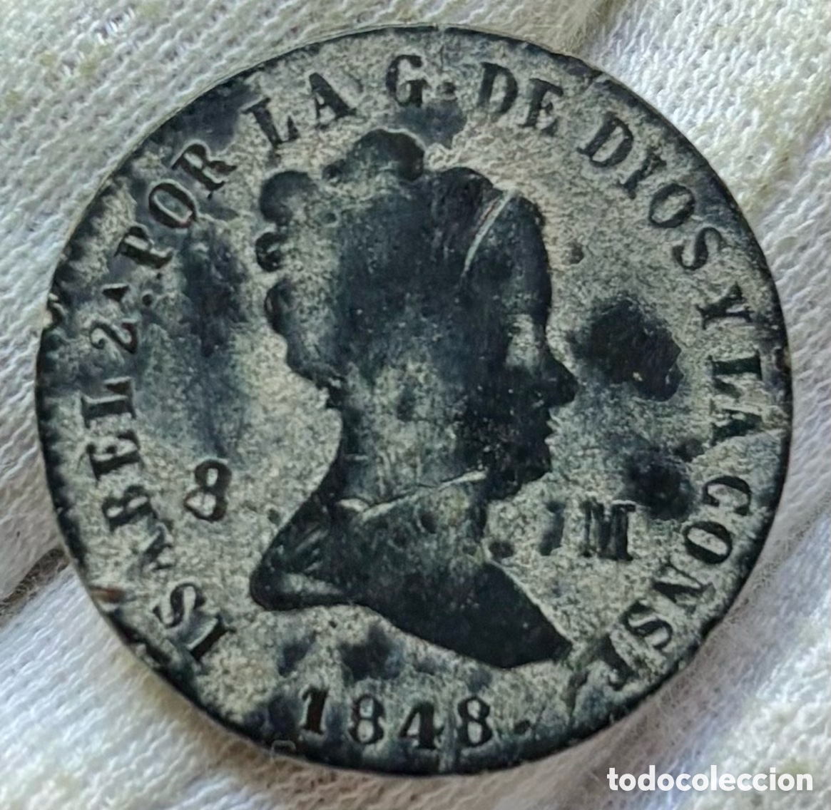 Monedas de Espa&ntilde;a: Moneda 8 Maravedis 1848 Jubia . Isabel II