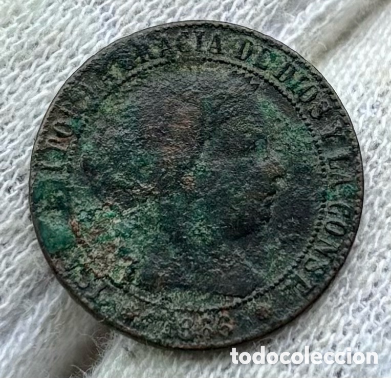Monedas de Espa&ntilde;a: Moneda 1 C&eacute;ntimo Escudo 1866 Barcelona. Isabel II