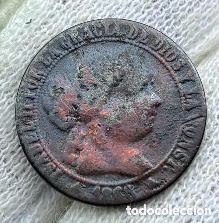 Monedas de Espa&ntilde;a: Moneda 1 C&eacute;ntimo Escudo 1868 Jubia. Isabel II