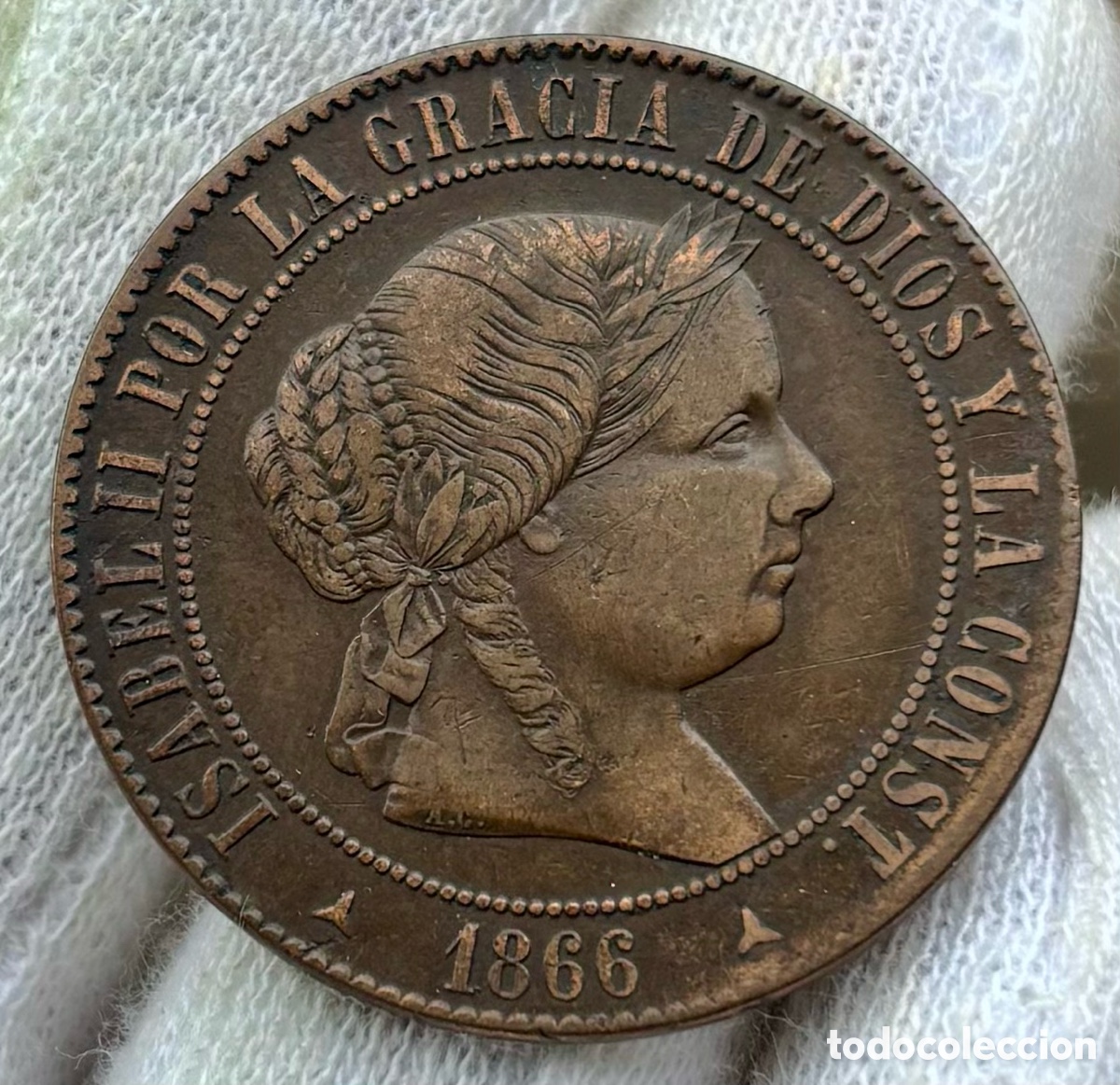 Monedas de Espa&ntilde;a: Moneda 5 Centimos Escudo 1866 Segovia. Isabel II