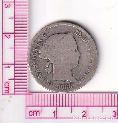 Monedas de Espa&ntilde;a: CRF1758 MONEDA ESPA&Ntilde;A ISABEL II 1866 SEVILKA 40 C&Eacute;NTIMOS DE ESCUD&Oacute; PLATA