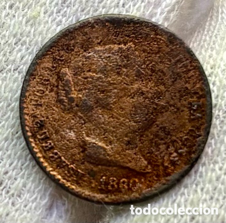Monedas de Espa&ntilde;a: Moneda 5 Centimos de Real 1860 Segovia. Isabel II