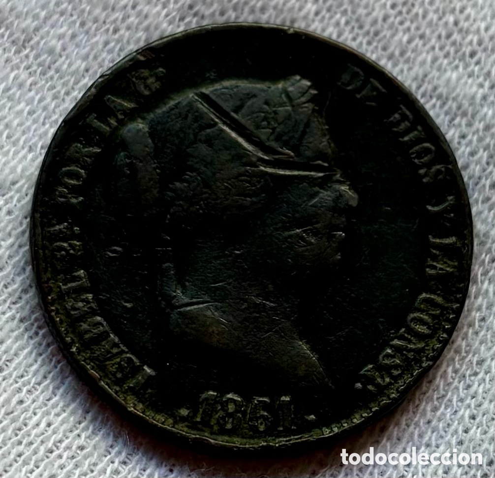 Monedas de Espa&ntilde;a: Moneda 25 Centimos de Real 1861 Segovia. Isabel II