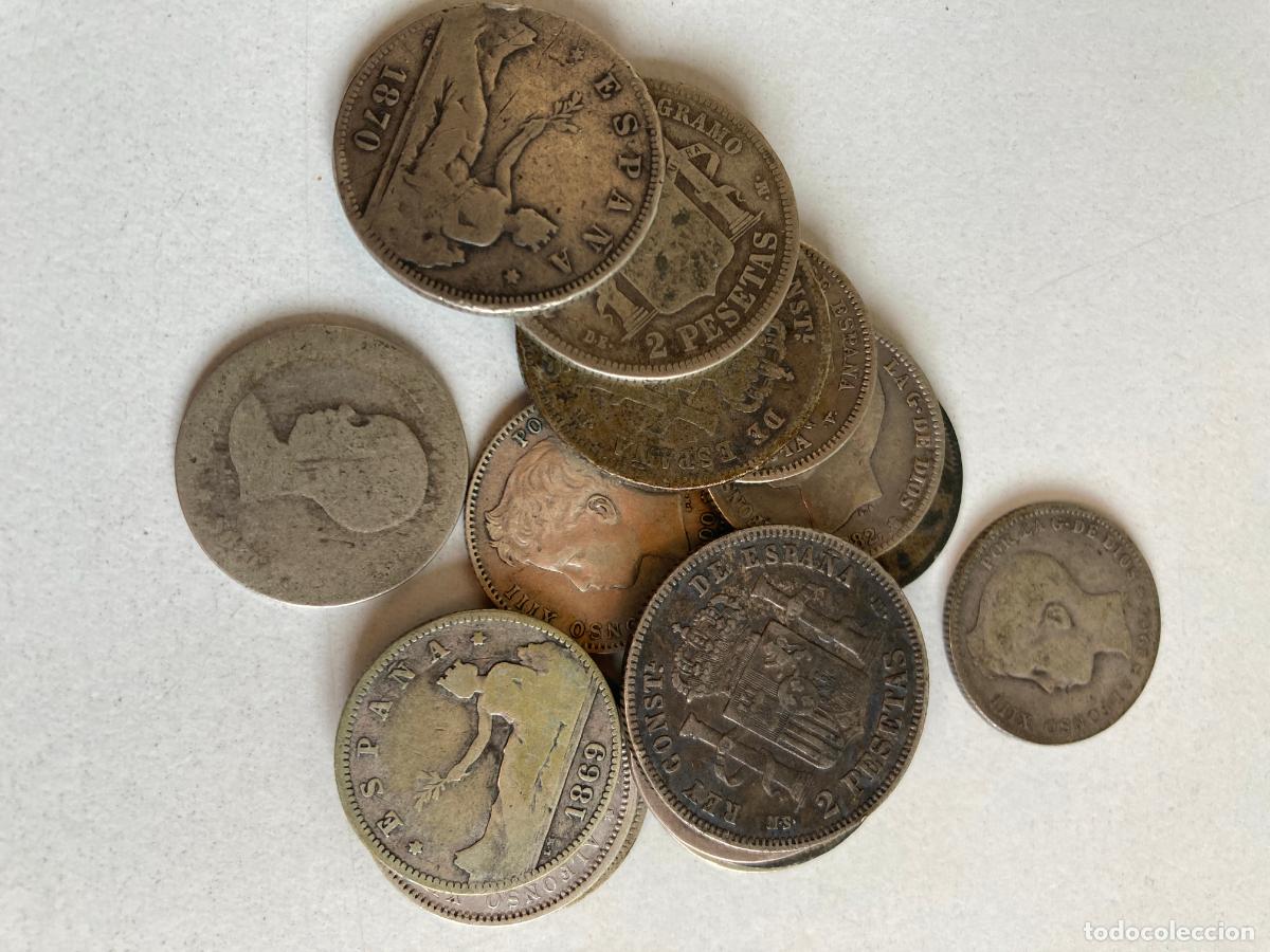 Monedas de Espa&ntilde;a: CASI 100 GRAMOS DE PLATA DE MONEDAS ESPA&Ntilde;OLAS, DIFERENTES CONSERVACIONES - VER FOTOS