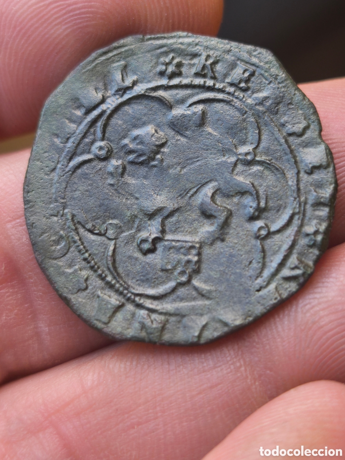 Monedas de Espa&ntilde;a: Reyes Cat&oacute;licos SEGOVIA 4 maravedis P&deg; acueducto