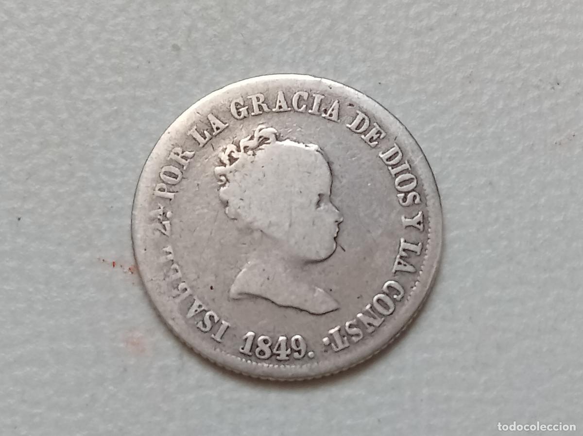 Monedas de Espa&ntilde;a: ISABEL II 2 REALES PLATA 1849 MADRID CL. BC+