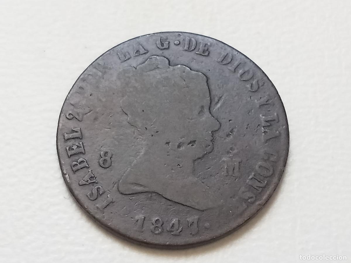 Monete da Spagna: ISABEL II 8 MARVED&Iacute;S 1847 JUBIA BC+