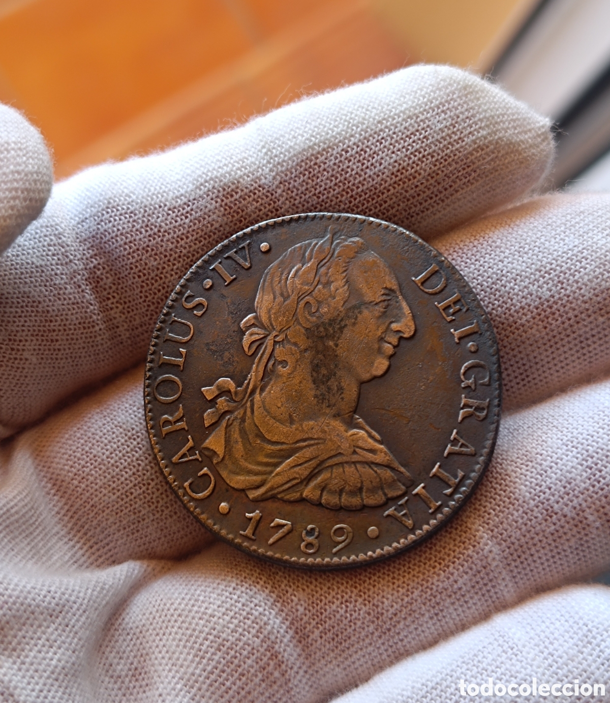 Monedas de Espa&ntilde;a: 8 Reales Carlos III M&eacute;xico 1789 Variante Busto