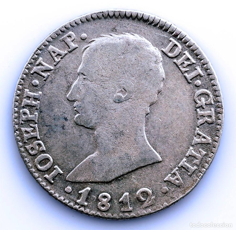 Monedas de Espa&ntilde;a: Spain- Jos&eacute; Napole&oacute;n. 4 reales 1812 LA. SEVILLA. Plata 5,8 g. Escasa