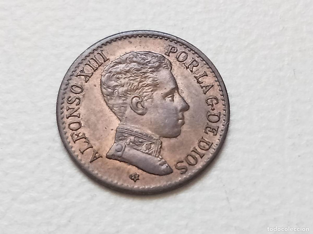 Monedas de Espa&ntilde;a: ALFONSO XIII 1 C&Eacute;NTIMO 1906 *6 SLV SC - Foto 2