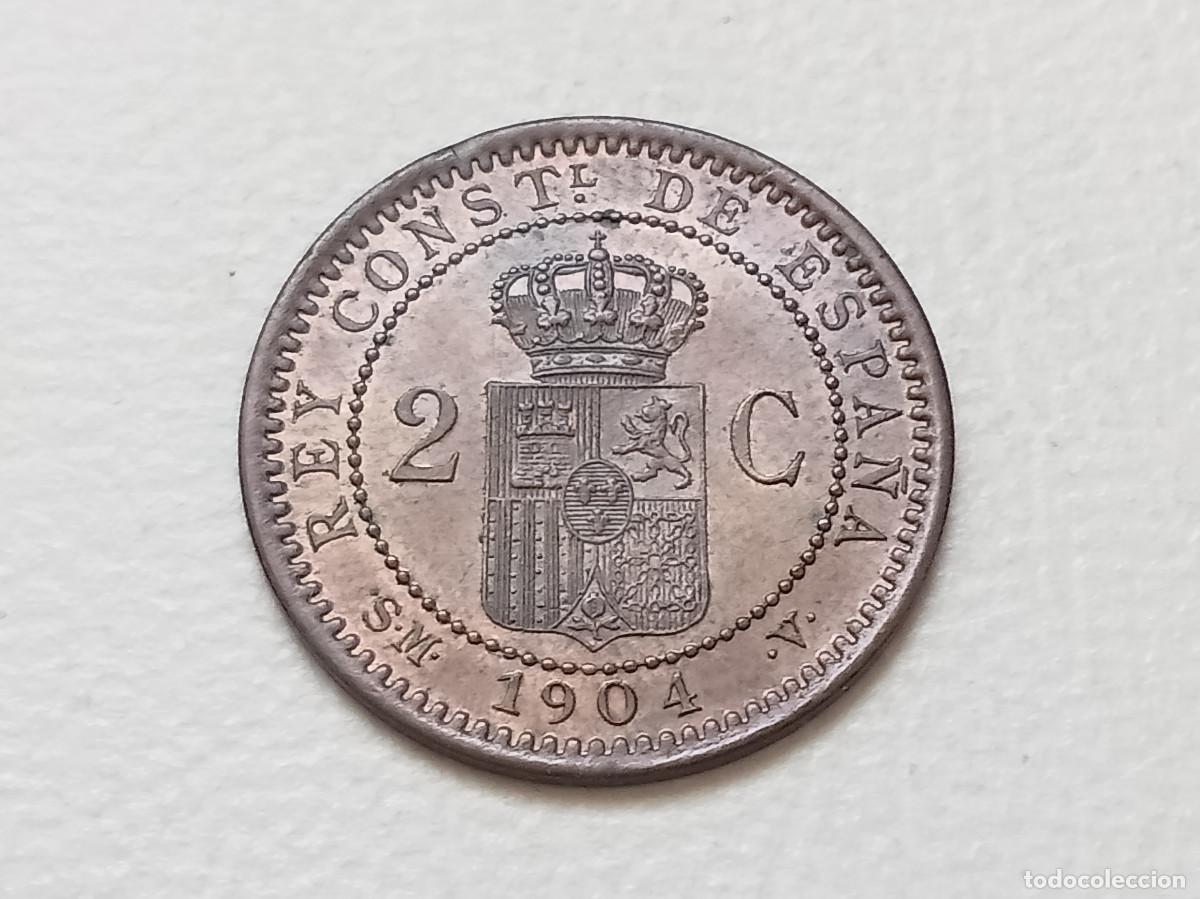 Monedas de Espa&ntilde;a: ALFONSO XIII 2 C&Eacute;NTIMOS 1904 *04 SMV SC-