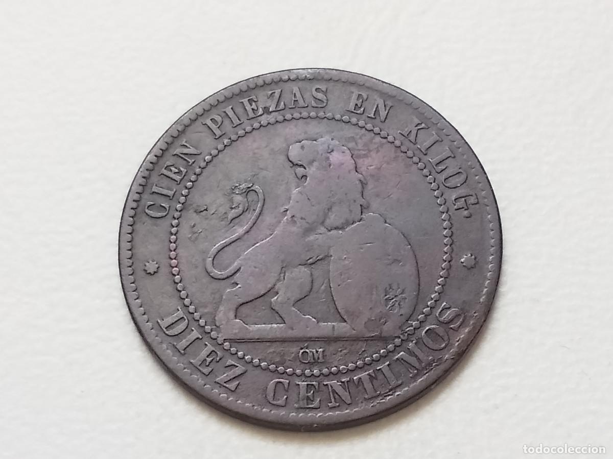 Monedas de Espa&ntilde;a: GOBIERNO PROVISIONAL 10 C&Eacute;NTIMOS 1870 OM BC+