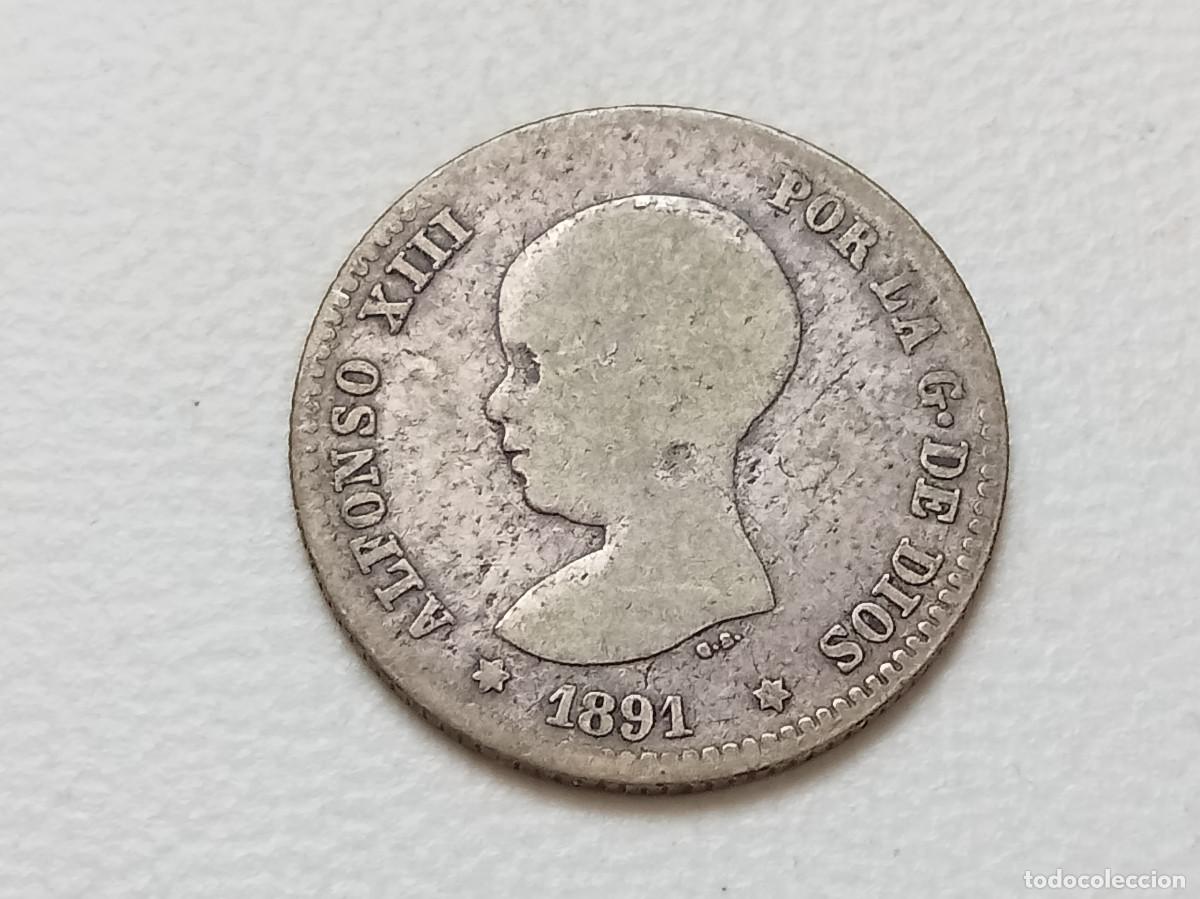 Monedas de Espa&ntilde;a: ALFONSO XIII 1 PESETA PLATA 1891 *(XX-XX) PGM BC/BC+