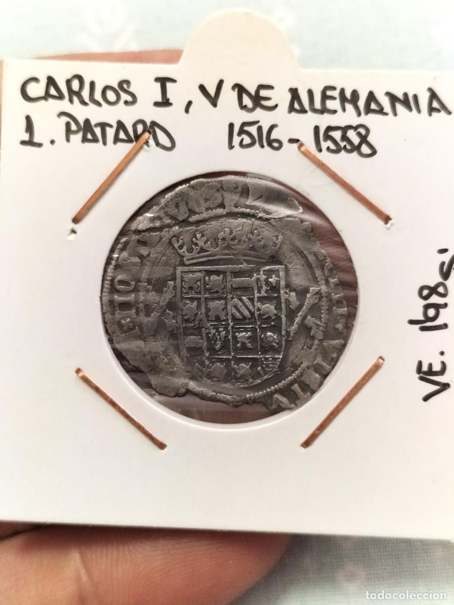 Monedas de Espa&ntilde;a: 1 patard. CARLOS I , V de Alemania. 1516 1558