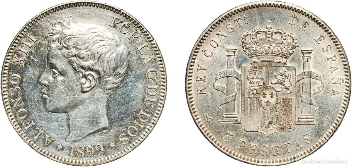Monedas de Espa&ntilde;a: 5 Pesetas - Alfonso XIII (3rd portrait) 1899 18-99 SGV