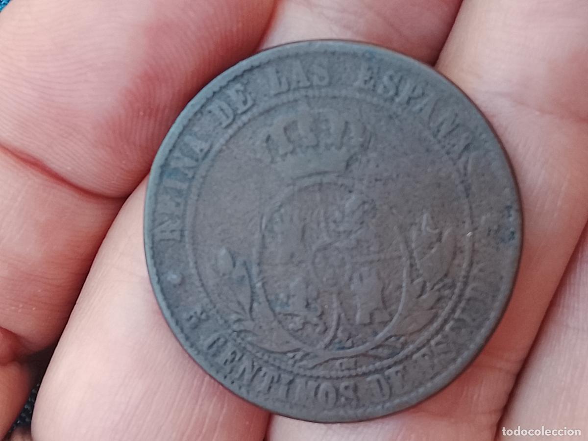 Monedas de Espa&ntilde;a: 5 CENTIMOS DE ESCUDO. ISABEL II. 1868