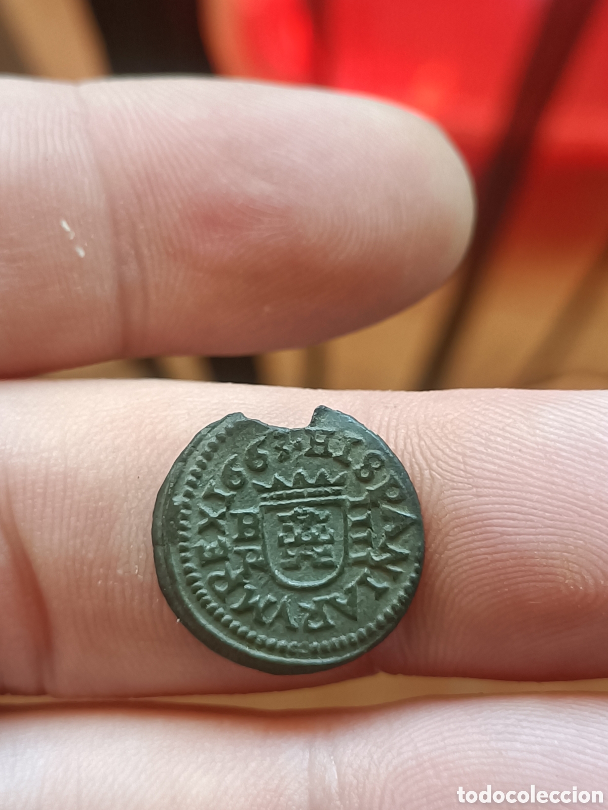 Monedas de Espa&ntilde;a: 4 Maraved&iacute;s Felipe IV Burgos 1663 - Foto 2