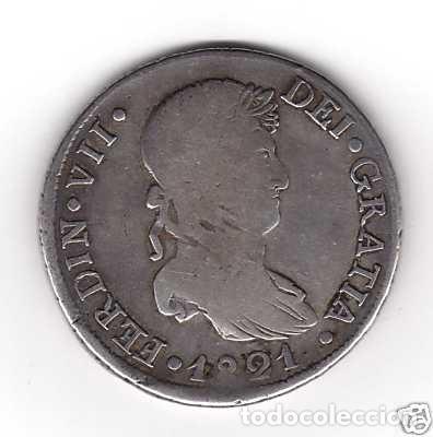 Monnaies d'Espagne: Moneda de 8 Reales, Fernando VII, 1821, ceca Durango.