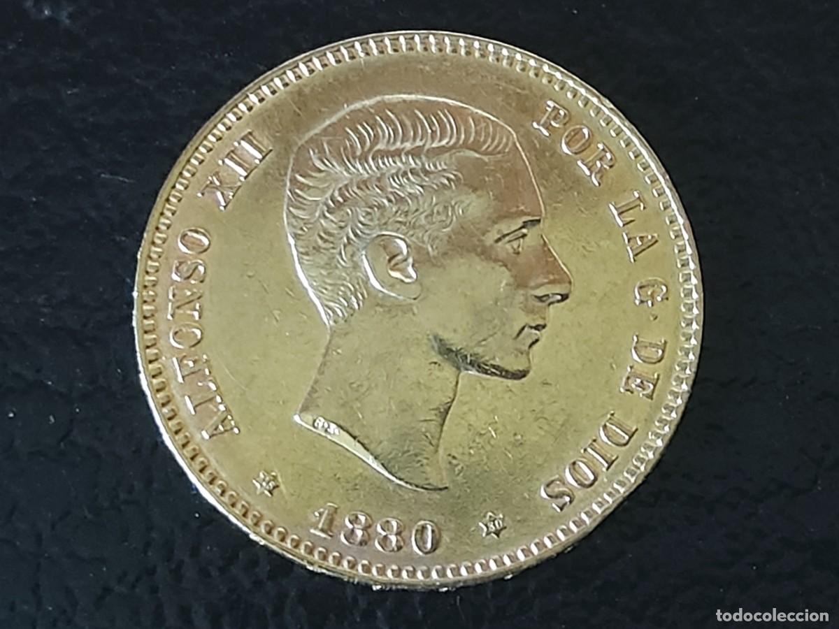 Monedas de Espa&ntilde;a: Moneda de oro 25 ptas. ALFONSO XII 1880