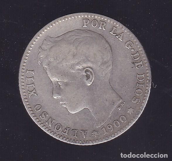 Monedas de Espa&ntilde;a: FC8-8- Moneda UNA Pta ALFONSO XIII PLATA 1900