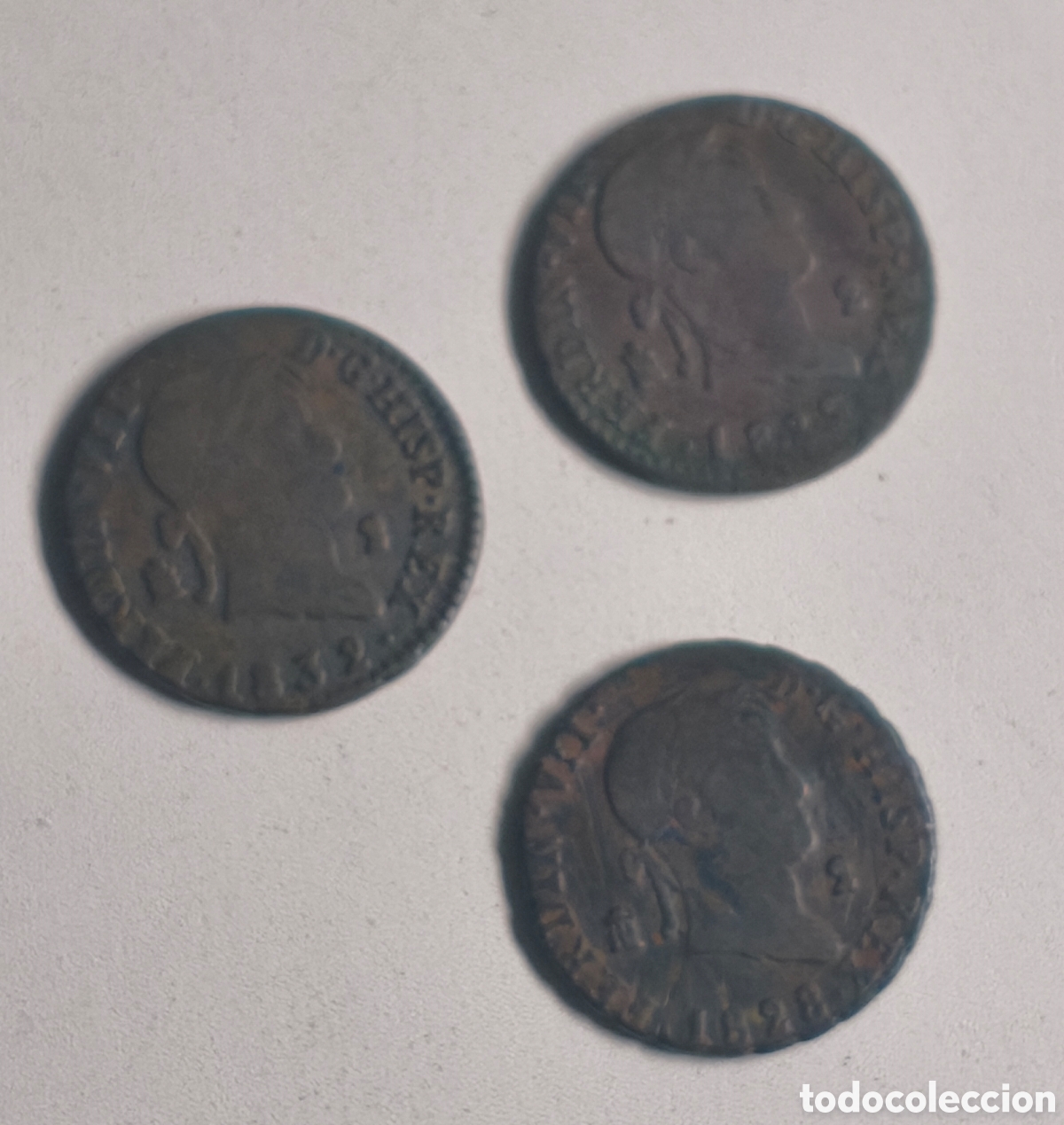 Monedas de Espa&ntilde;a: LOTE 3 MONEDAS 2 MAREVIDIS 1828, 1829 Y 1832.