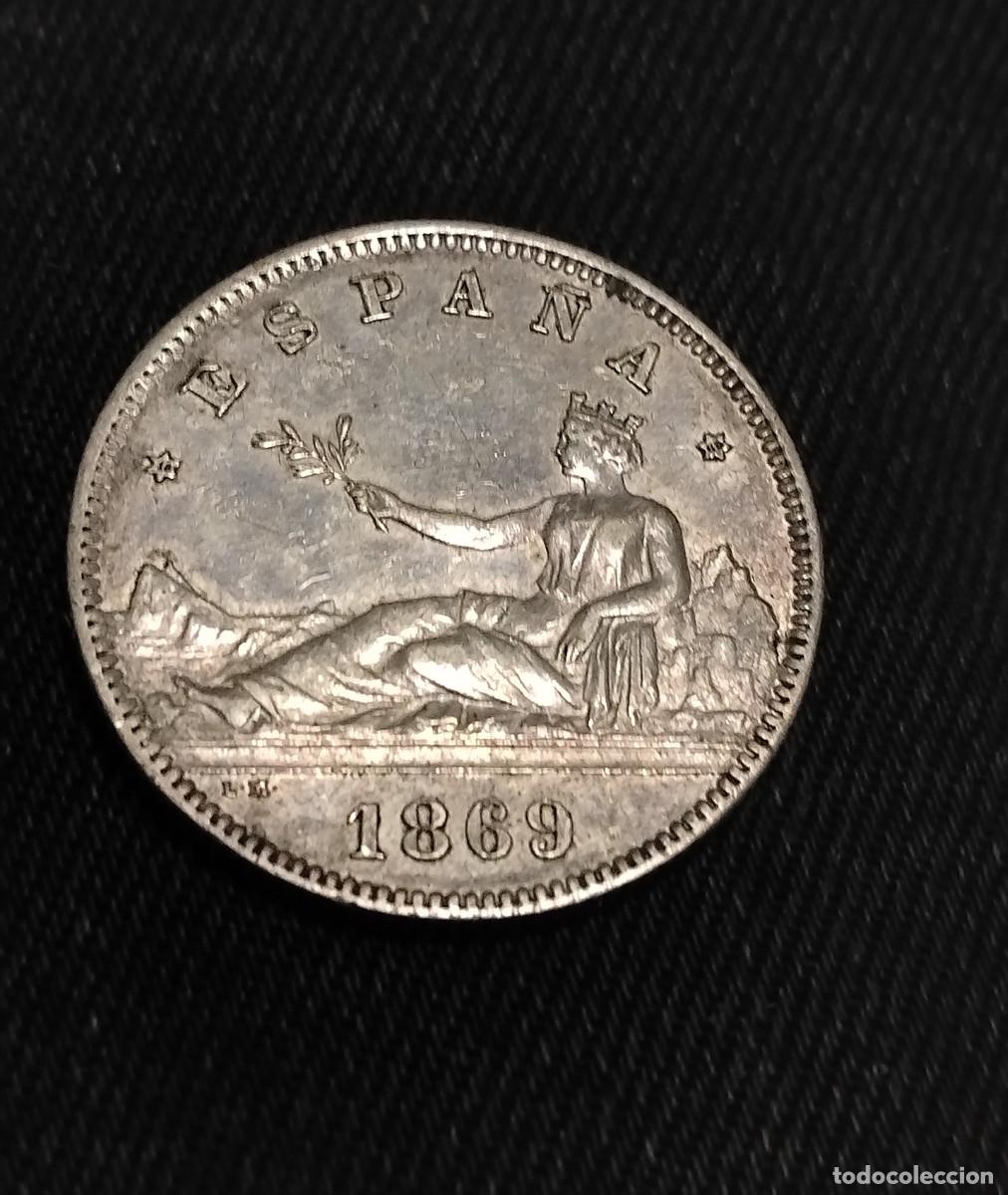 Monedas de Espa&ntilde;a: EBC! Gob. Provisional 2 pesetas 1869 plata