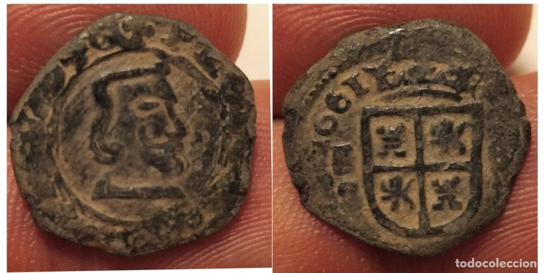 Monedas de Espa&ntilde;a: 8 maraved&iacute;s 1661 FELIPE IV Segovia (Casa Vieja) S. Acu&ntilde;ada a martillo.MUY RARA