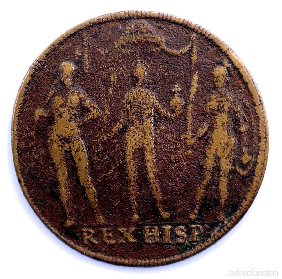 Monedas de Espa&ntilde;a: Spain-Felipe III. Jet&oacute;n de Nuremberg 1610-1616. Cobre 4,5 g.