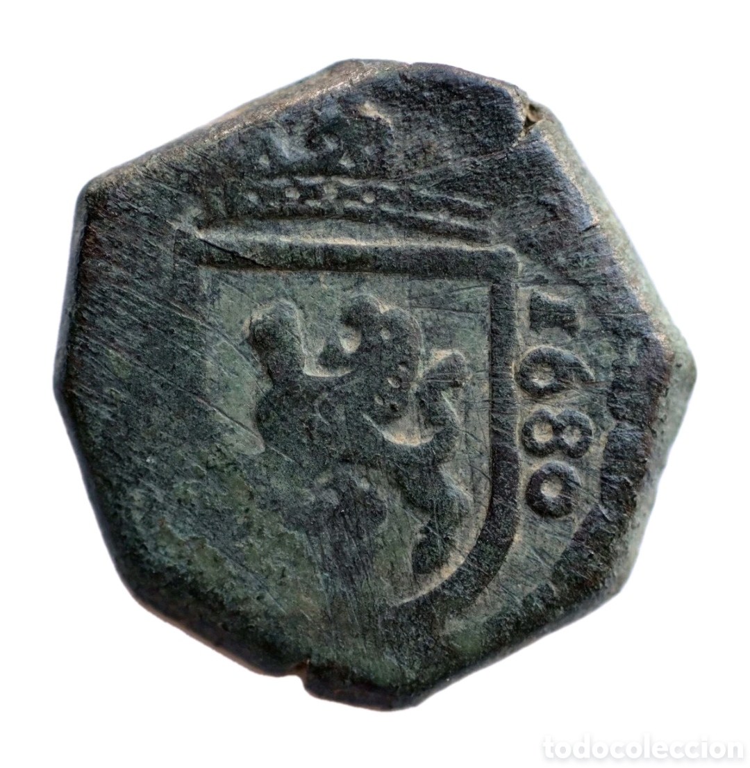 Monedas de Espa&ntilde;a: ESCASOS 2 MARAVEDIS CARLOS II VALLADOLID VLL 1680