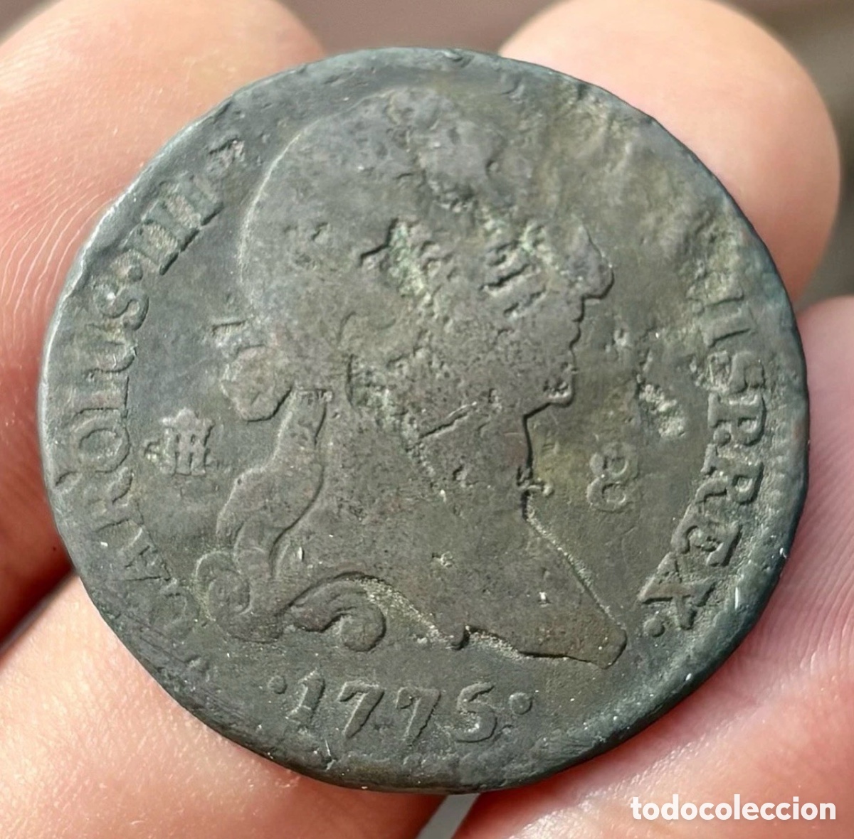 Monedas de Espa&ntilde;a: Moneda 8 Maravedis 1775 Segovia. CARLOS III