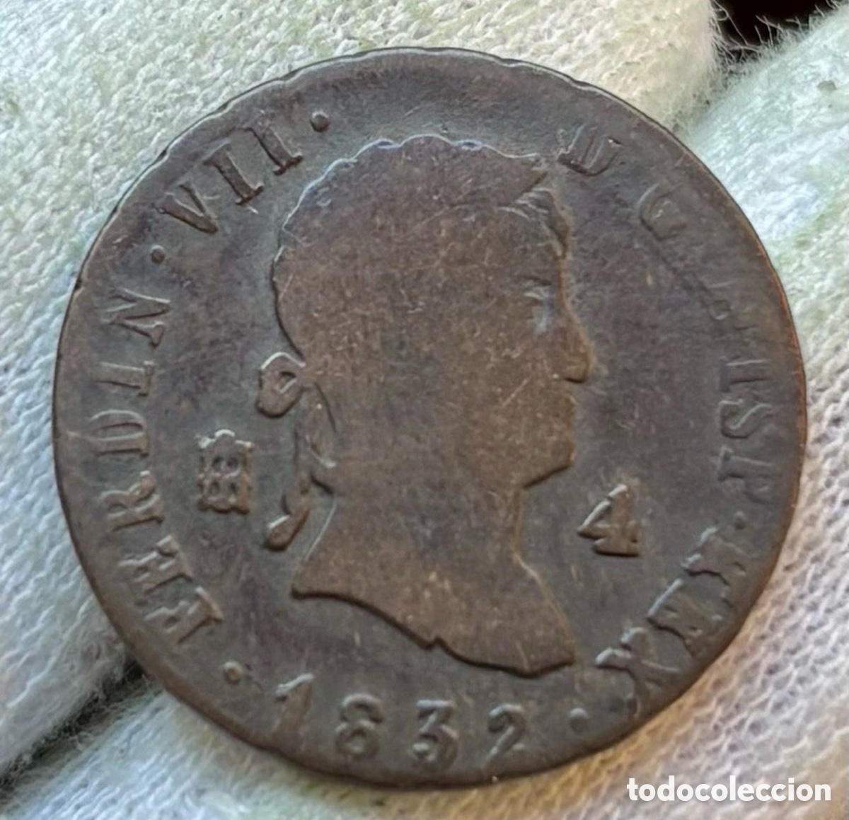 Monedas de Espa&ntilde;a: Moneda 4 Maravedis 1832 Segovia. FERNANDO VII