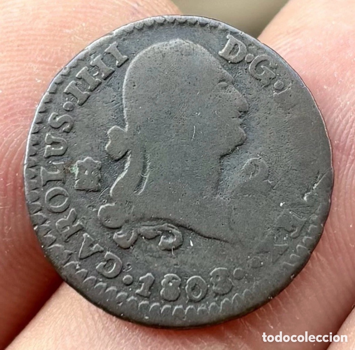 Monedas de Espa&ntilde;a: Moneda 2 Maravedis 1808 Segovia. CARLOS IV