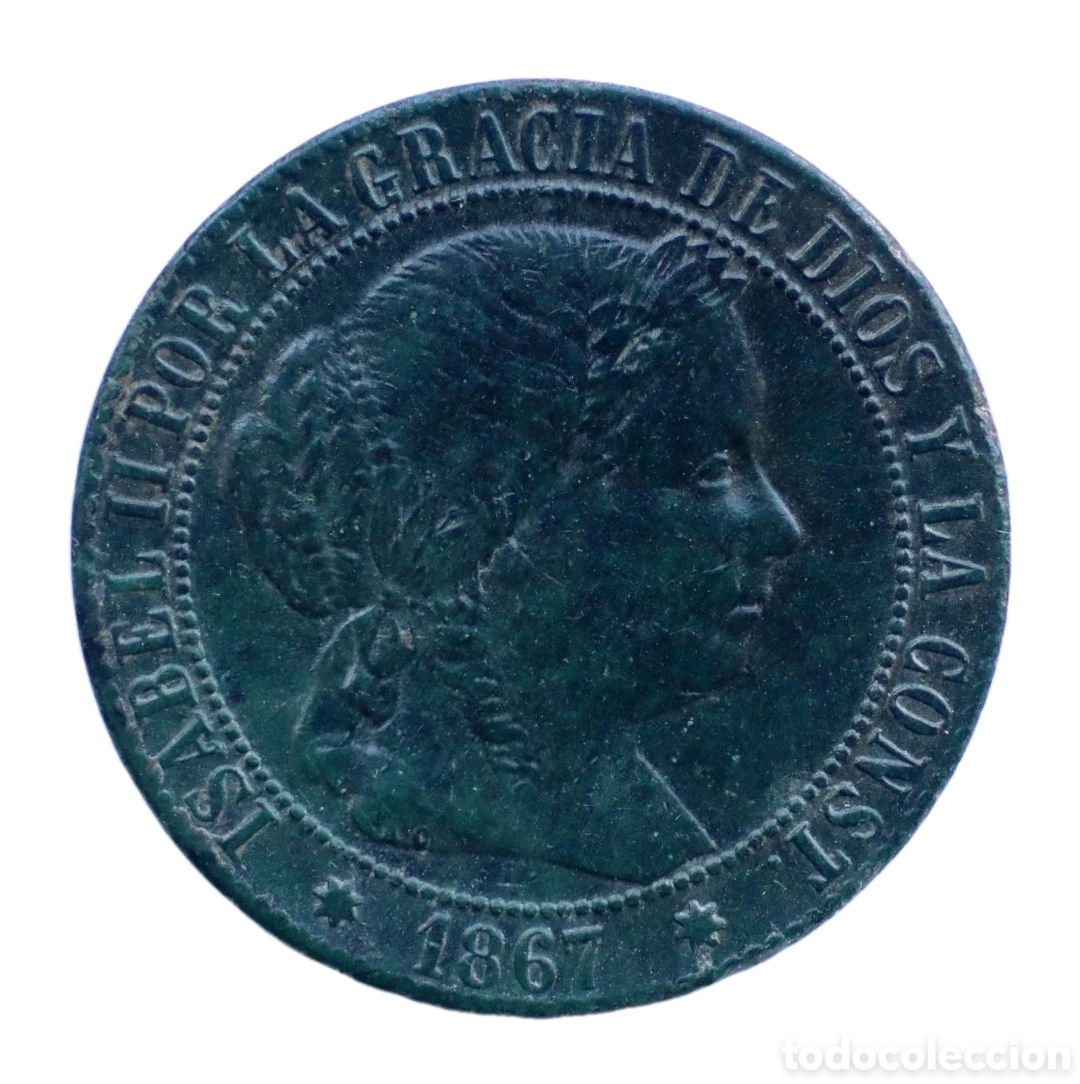 Monedas de Espa&ntilde;a: 1 CENTIMO DE ESCUDO 1867 ISABEL SEVILLA