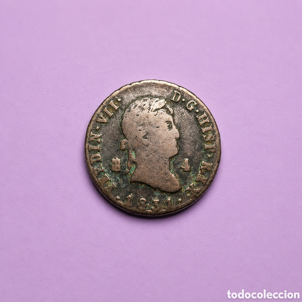 Monedas de Espa&ntilde;a: Moneda 4 Maravedis Fernando VII a&ntilde;o 1831