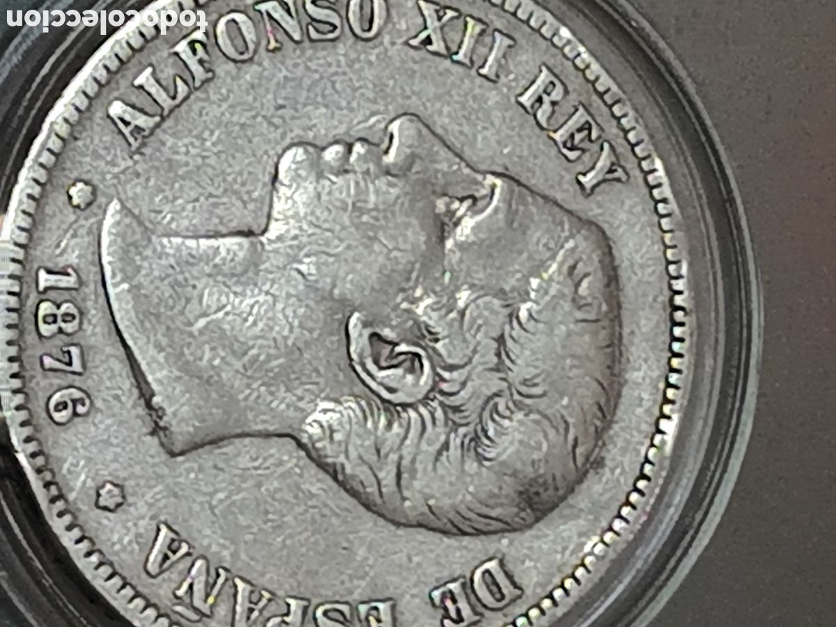 Monedas de Espa&ntilde;a: MONEDA DE PLATA 5 PESETAS ALFONSO XII A&Ntilde;O 1876*76