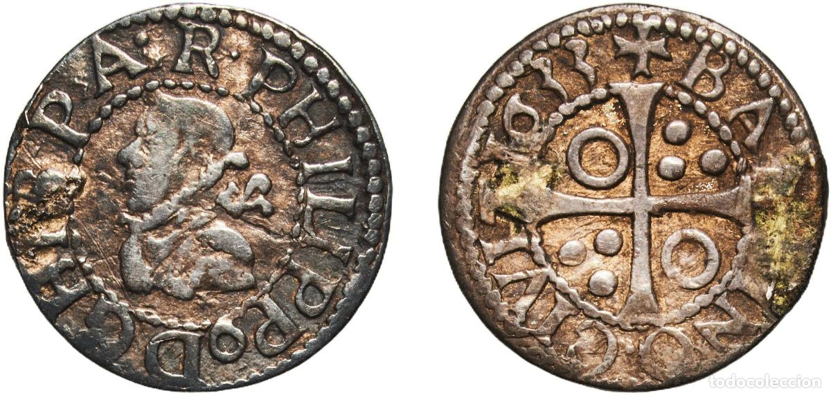 Monedas de Espa&ntilde;a: Spain Principality of Catalonia Kingdom 1633 &frac12; Groat - Philip IV (Barcelona) Silver (.931) Barcelon