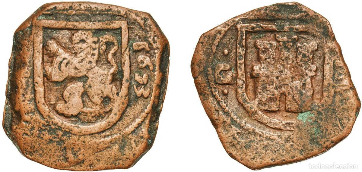 Monedas de Espa&ntilde;a: Spain Kingdom 1623 G 8 Maravedis - Felipe IV Copper Granada Mint 5g VF KM 10.3 Cal 1357 Aureo 335